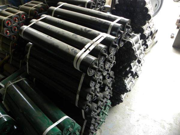 Trough Idler Roller Set Conveyor Spare Parts 89mm Diameter Carbon Steel