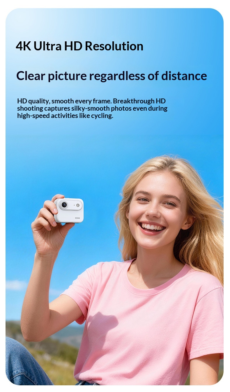 Cross-Border Best-Selling Y360 4K Outdoor Sports Camera Mini Thumb 128G 2.0-inch Screen 140 Wide Angle Handheld Vlog Video