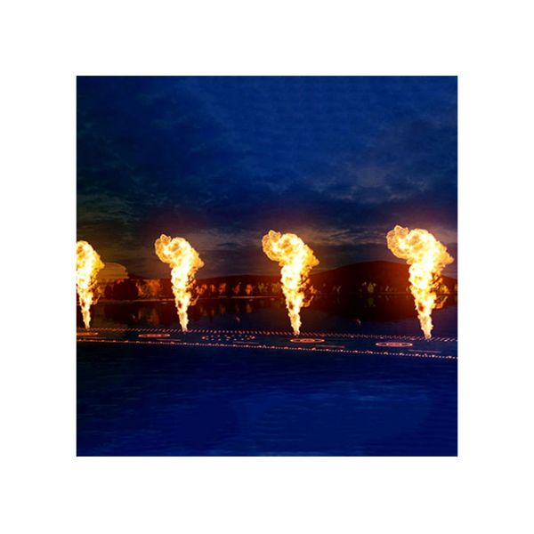 Decorative Programmable Fire And Water Fountains Outdoor For Commerce Square