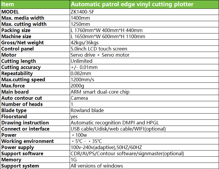 ZK1400-SF Multi-Material Auto Contour Cutter for Printing & Graphic Businesses
