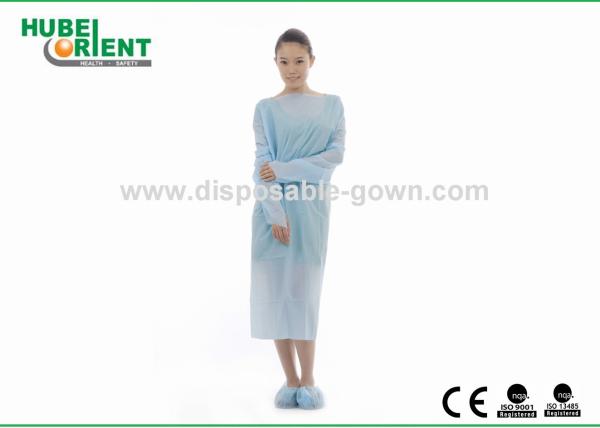 Dispositivos de uso único algemas de polegar mangas compridas Vestido protetor CPE Vestido protetor plástico
