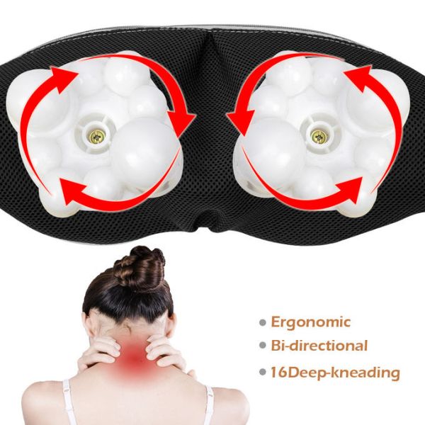 Improve Circulation Neck And Shoulder Massager With 8 Carbon Fiber Massage Head