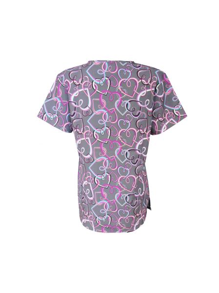 S-4XL Women Nursing Scrub Tops V Collar Neck Four Way Stretch