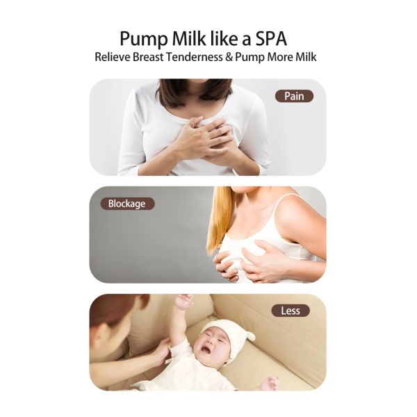 Variable Flow Velocity Breast Pump Set Concealable FDA Hands Free Wearable Breast Pump
