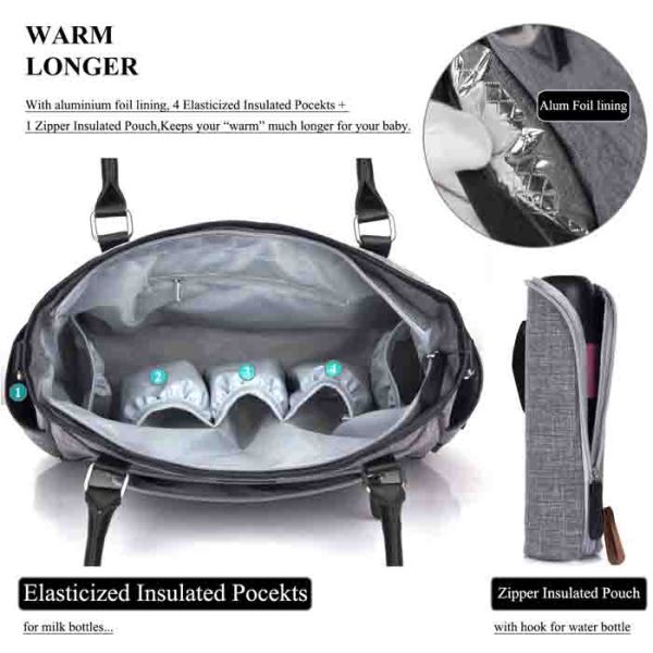 Shoulder Stylish Diaper Bags Duffle Multifunctional Washable Messenger Style