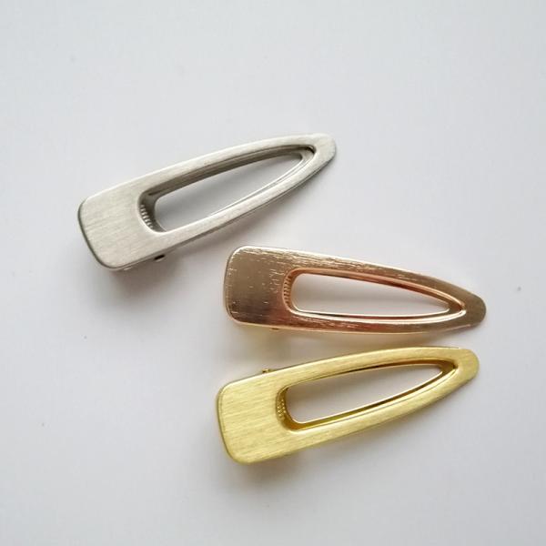 gold barrette hair clip for adults Korea Geometry Metal Spring Personalized Bobby Pins 8x2.2cm