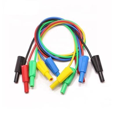 ligações de teste 16A-30A do multímetro da tomada de banana de 4mm com revestimento do silicone