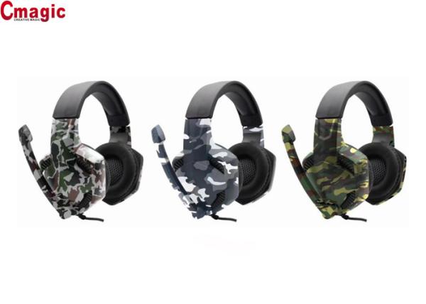 Wired Stereo Gaming Headset , Mobile Phones Headphones Compact Design For PC Computer