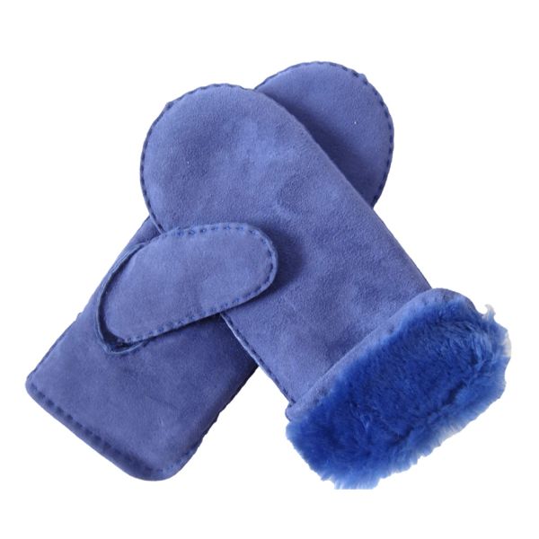 shearling lamb fur leather gloves hand sewing lady sheepskin 2019 mitten