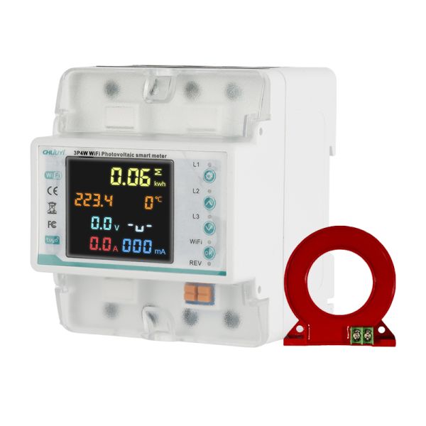 3-Phase WiFi Reclosing Protector: Tuya Smart, 10 Protections, PV Meter