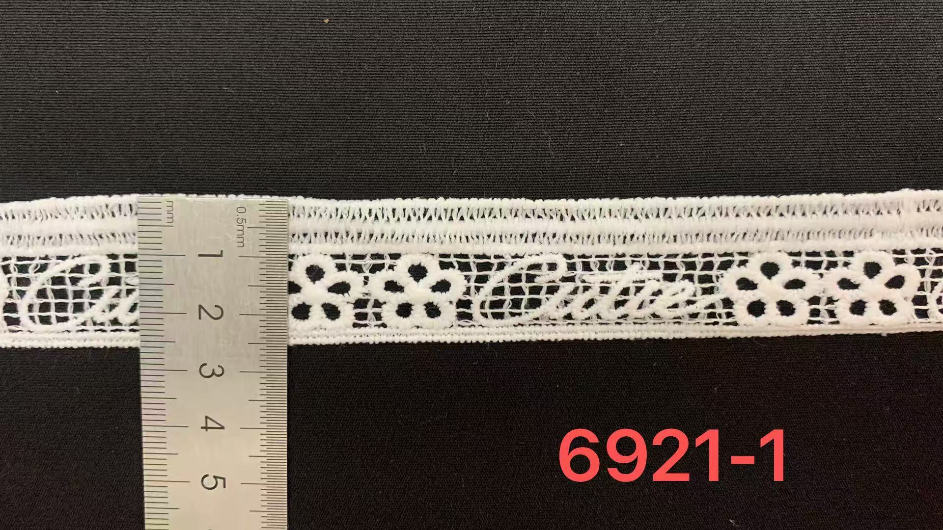 2.5cm Width Milk Yarn Water Soluble Lace Trim with Special Letter Jacquard Mesh Design and Fine Soft Texture for Fashion Apparel