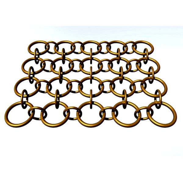 Architecture Decoration Stainless Steel Metal Ring Mesh for Room Divider Curtain