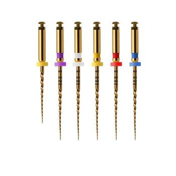 High Flexibility endo files Heat Activated Gold Niti Rotary Files