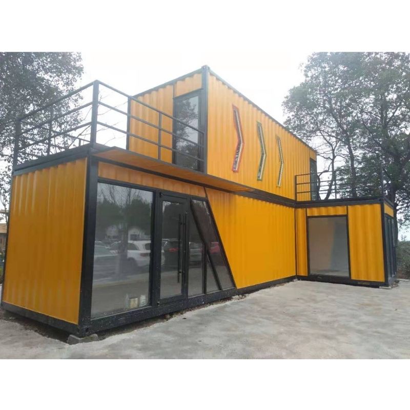 Дом контейнера для перевозок кофейни 2 рассказов Prefab ходя по магазинам мобильный модульный