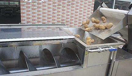 Sweet Potato Washing And Peeling Machine Onion Peeling And Cutting Machine