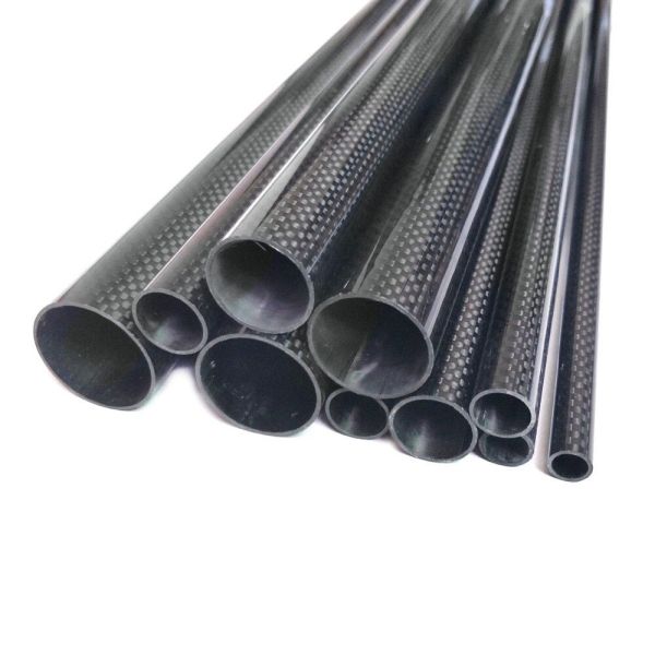 High Strength Carbon Fiber Tube 25mm OD Round 3K Twill-Weave for UAV