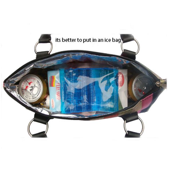 Europe style single wine bottle ice insulated cooler bag with double handle