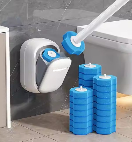 Conveniente higiénico ecológico cepilla de aseo desechable antibacteriana limpieza sin contacto para el baño