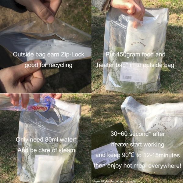 Plastic Packaging Portable Flameless Chemical Heaters Environmentally Friendly