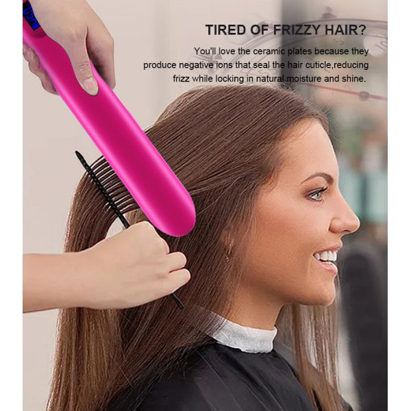 1 Inch 450 Degrees Ceramic Plate Flat Iron Professional Salon Tools Infrared