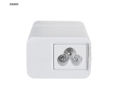 EN30G Single Port Midspan Indoor 52V PoE Injector Wall Plug Mounted