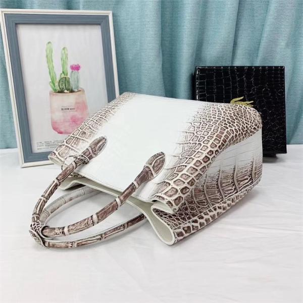 Genuine Alligator Leather OL Lady working Purse Authentic Crocodile Belly Skin Women's Handbag Female Large Shoulder Bag