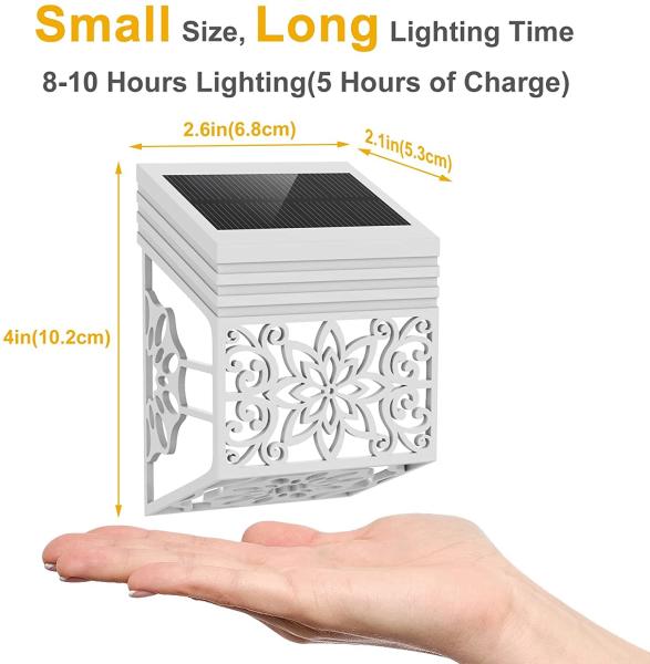 Outdoor Waterproof Solar Fence Light LED Wall Lamp For Garden Patio