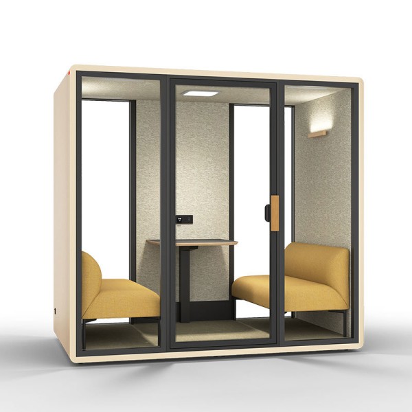 Laminated Glass Prefab Soundproof Room Collaboration Office Quiet Pods 220V