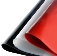 0.5 mm-50 mm Espessura de borracha de silicone de alta temperatura ≥ 300% alongamento preto