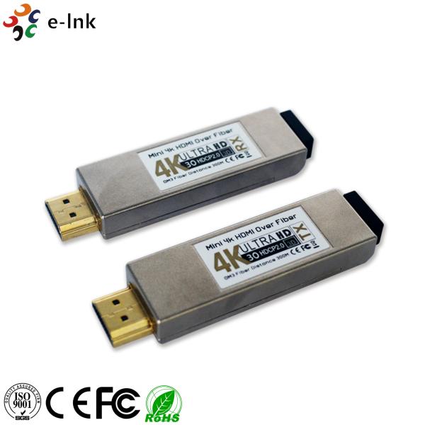 Transceptor óptico HDMI 4K pequeño