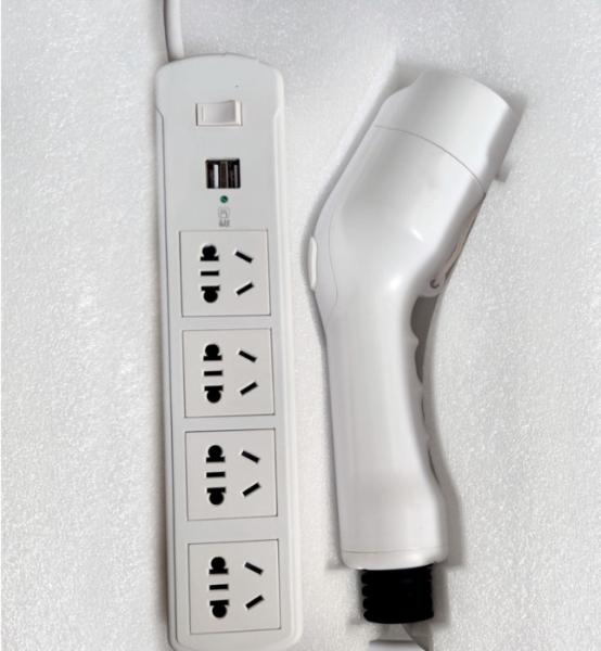 Outdoor Camping Barbecue Portable EV Charger Gun V2l European Standard With Switch Plug