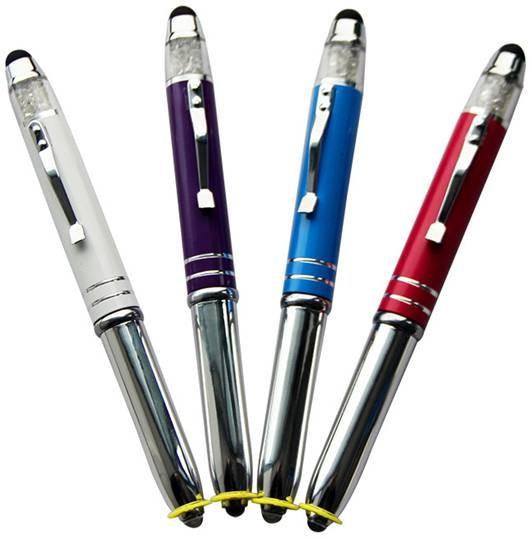 Promotional ballpen with customized logo 3d oil metal crystal pen of diamond in the top side