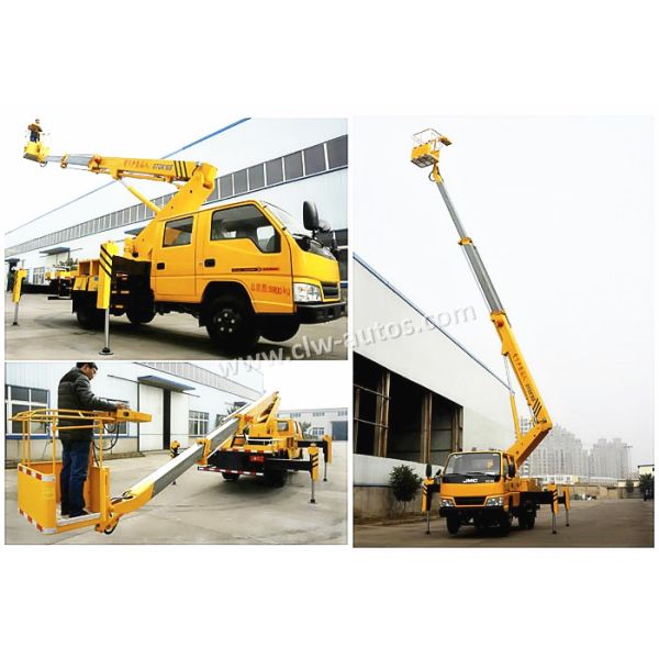 ISUZU 6 катит тележку платформы подъема заграждения 22m гидравлическую выдвигая