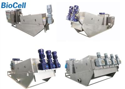 SS314 Sludge Dewatering Equipment 12kg/H Multi Disk Screw Press For Sedimentation Sludge