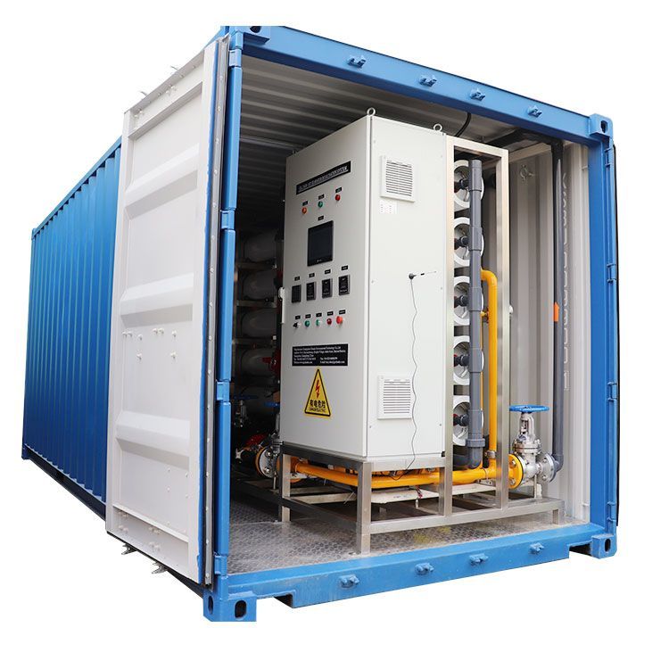 Dual Module Scalable Containerized RO System with 1000m3/day Capacity and N+1 Redundancy in Twin 40ft ISO Parallel Modular Design