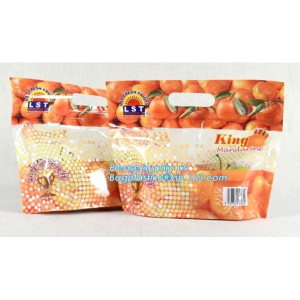 Fresh Fruit Packaging Bag, Grapes, Cherry, Strawberry Standing pouch With Breath Holes, Slider Storage Bag