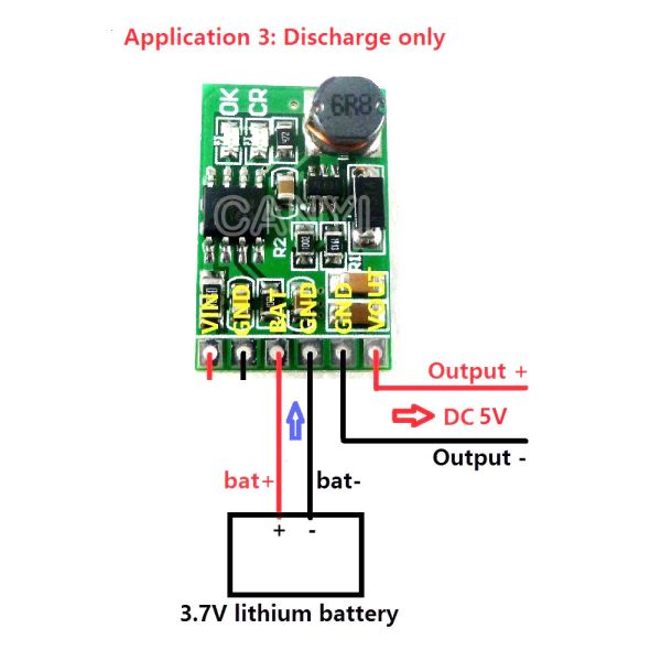 3.7V 4.2V Charger & 5V 6V 9V 12V Discharger Board DC DC Converter Boost Module