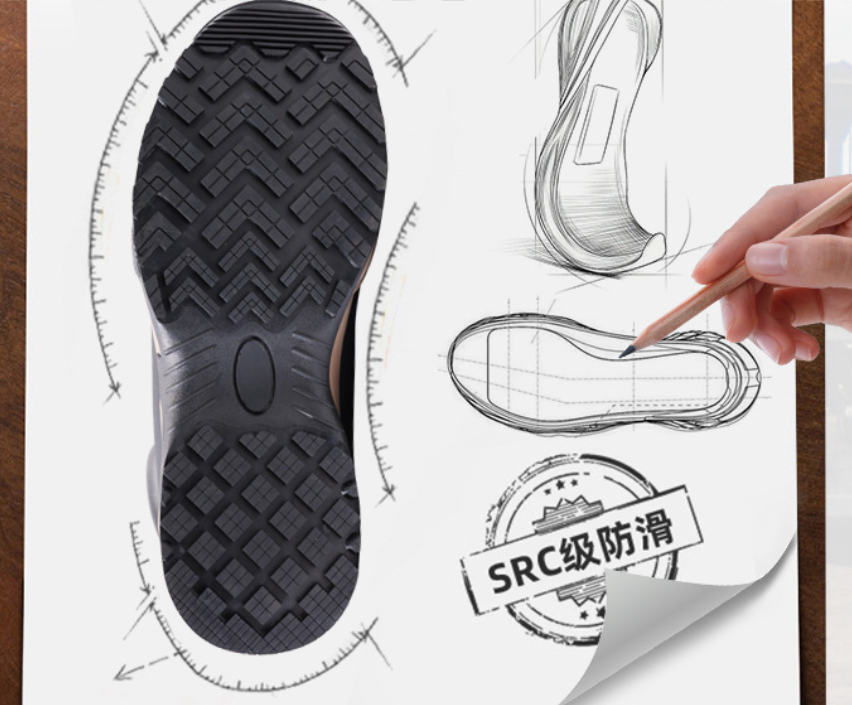 Men's High-Top Safety Work Shoes SRC Non-Slip Steel Toe Puncture-Resistant Water-Resistant Soft Sole Protective Footwear