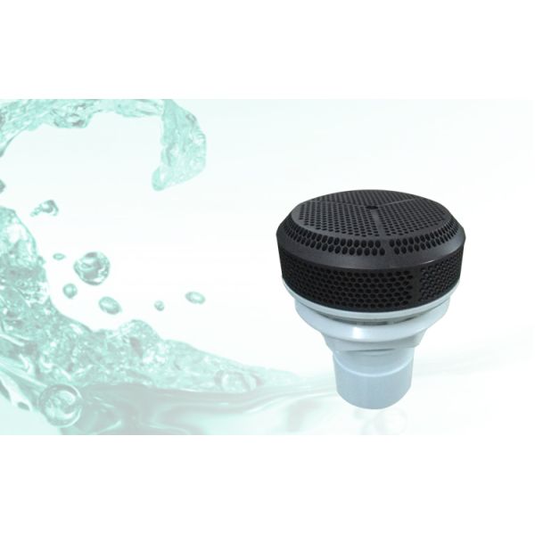 Black Spa Hot Tub Suction Assembly Socket With 2 Inch Straight Nut