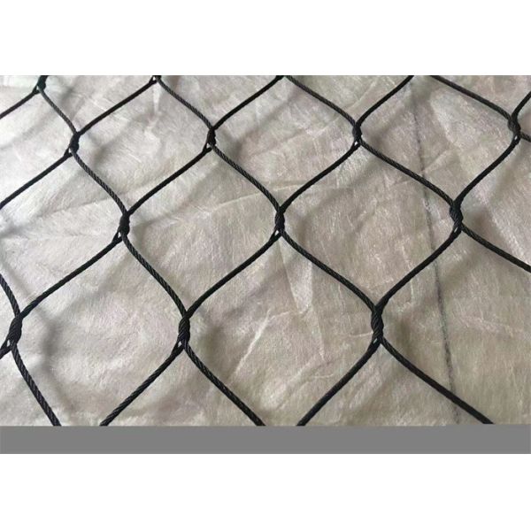 Display Customized Inox Rust Resistant Stainless steel Black Oxide Wire Rope Mesh
