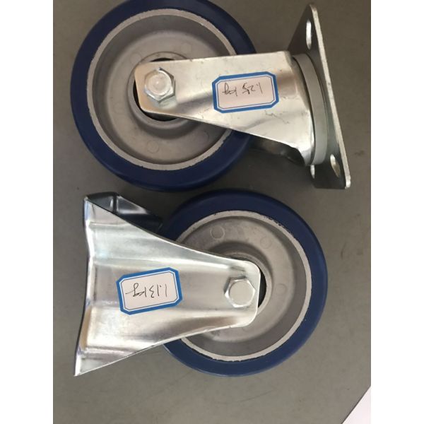 4 inch swivel aluminium casters rubber trolley wheels 300lbs
