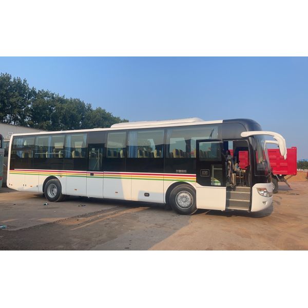 Used Coach Bus Chinese White Diesel Luxury 6 8L Engine Capacity Seats 31 50