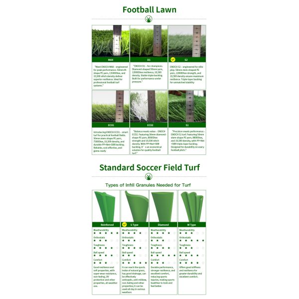 Soccer Simulated Grass Carpet PP Material Artificial Grass Imitation Turf Soccer Synthetic Lawn Football Turf System Football Grass Design