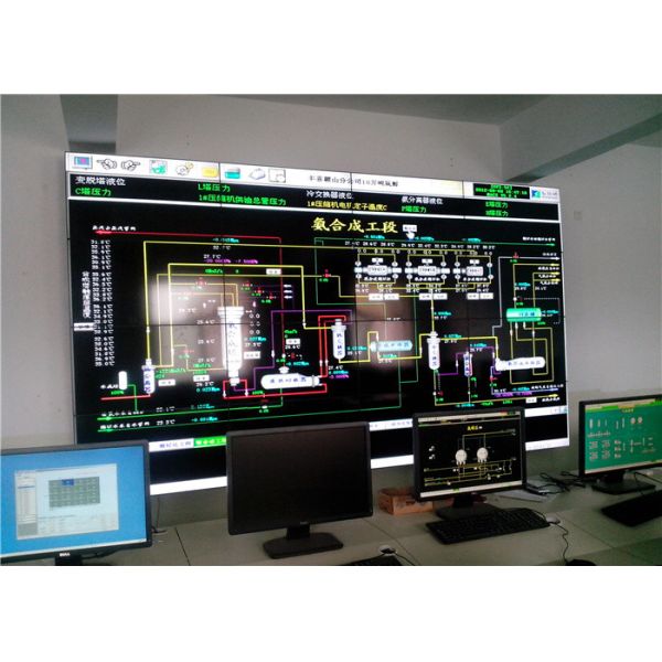 5.3mm Slim Bezel Monitor LCD Broadcast Video Wall 4x4 1920 X 1080 Resolution RS232 Cable