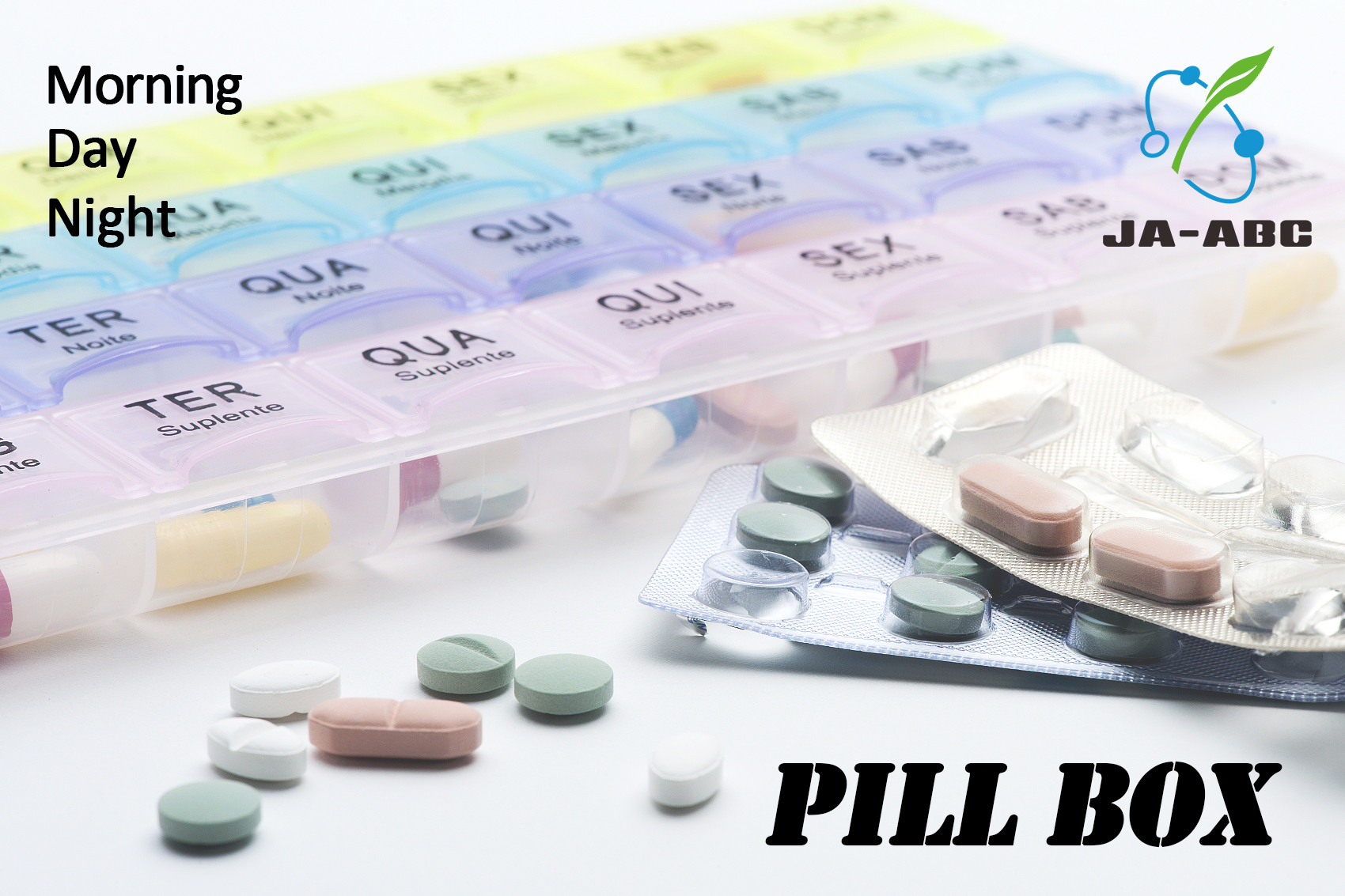 Портативный длинный пластиковый организатор коробки таблетки 7 решеток еженедельный с ясной крышкой