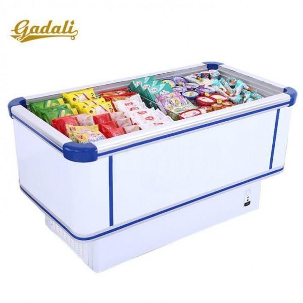 R290a Commercial Refrigeration Equipment , 580L Glass Top Deep Freezer