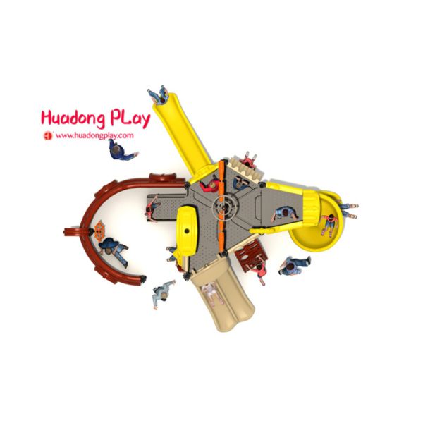Food Grade Plastic Outdoor Play Equipment 1080*930cm Safety Area For Amusement Park