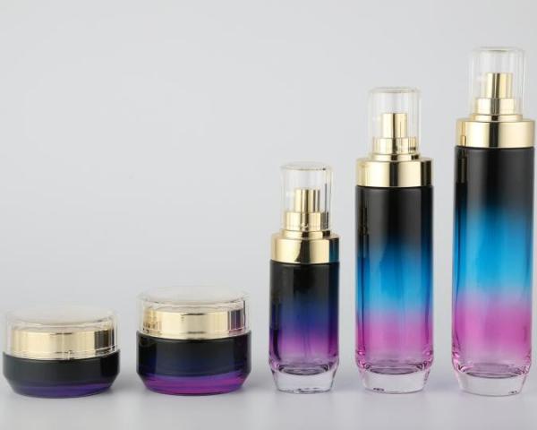 Hot Stamping 40ML Glass Lotion Bottles Skincare Packaging Cream Bottles OEM