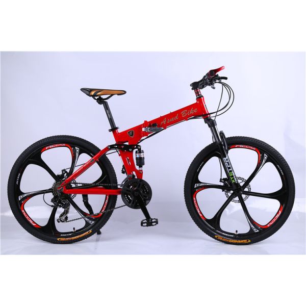 High grade OEM 6 spoke mag alloy wheel Shimano 21/24/27/30 speed aluminium alloy chinese folding mountain bicycle