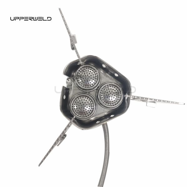 Наружная кулинария портативный горелка круглый нержавеющая сталь печь голова кемпинг газовый плот